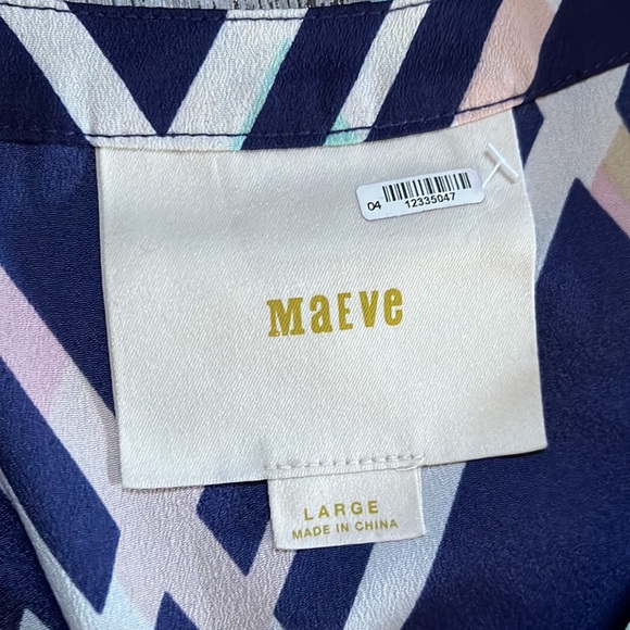 Anthropologie Maeve Blue/Pink Plaid Sleeveless High Low Dress - Picture 5 of 10